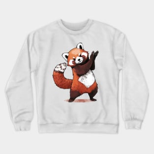 Playful and Adorable Red Panda Crewneck Sweatshirt